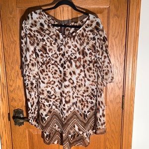 Sheer animal print top